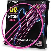 美品 新品弦 RDR レスポール 黒 ブラック エレキギター ハムバッカー Amazon.co.jp: DR エレキ弦 NEON ニッケルメッキ レッド カラー